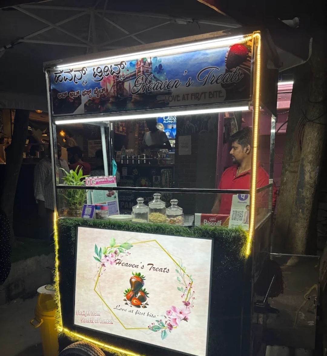 Heaven's Treat cart front with signage